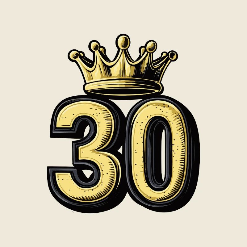 30 Zahl Krone