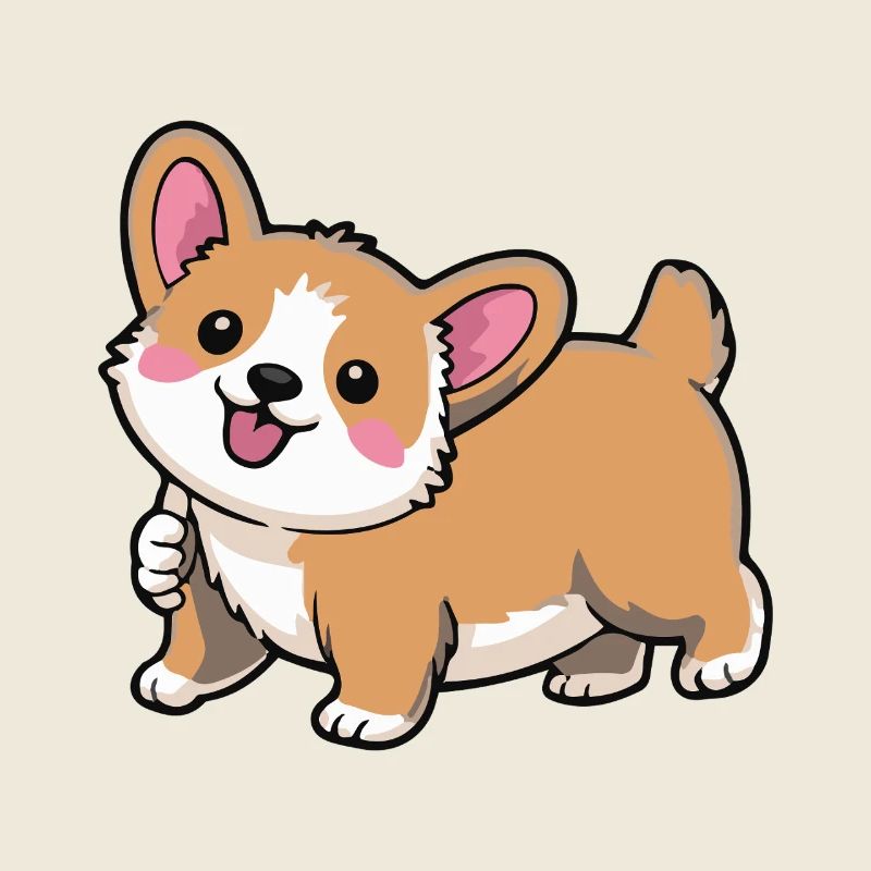 Mouvement de queue de corgi