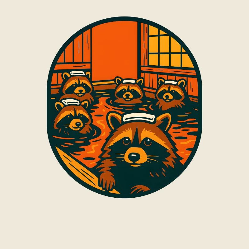 Source thermale du raton laveur