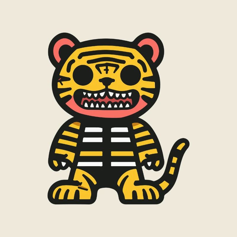 Tiger Halloween Comic Funny