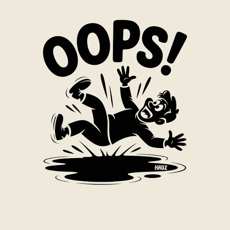 OOPS Fall Cartoon Funny Case
