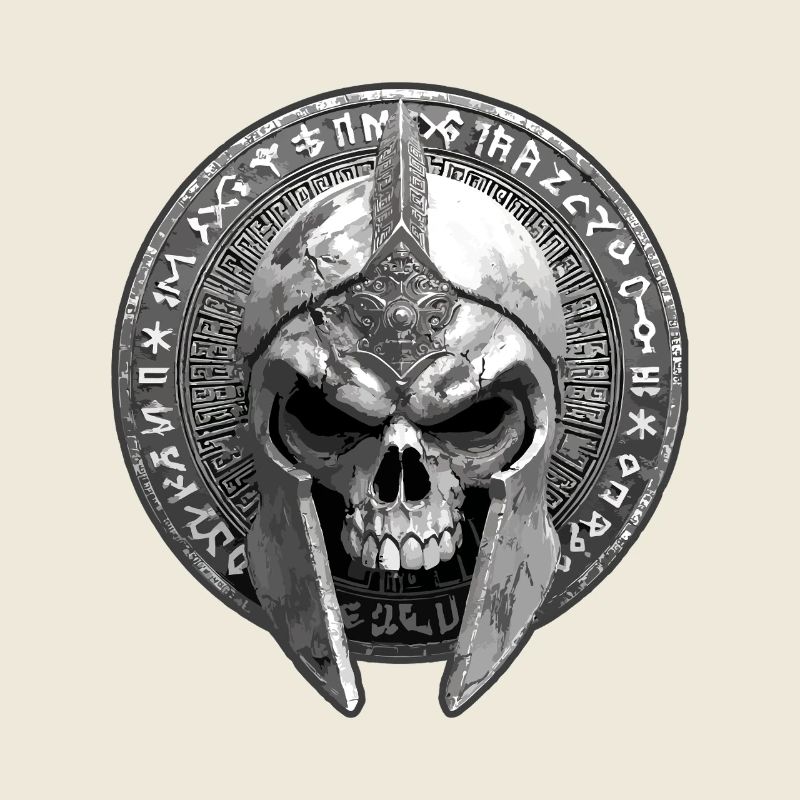 Spartan Skeleton Gladiator Skull