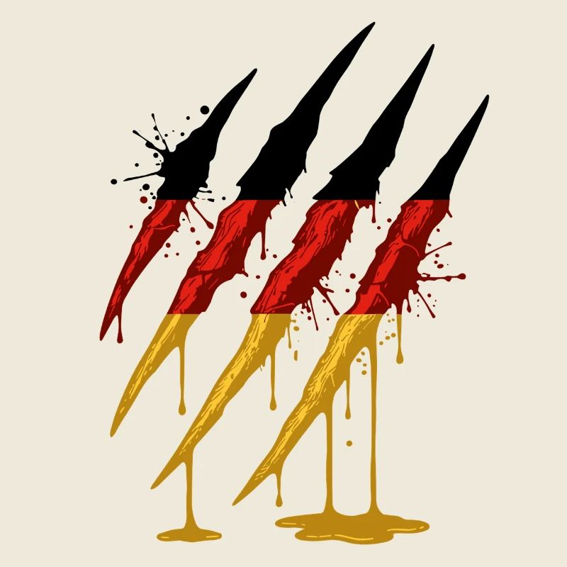 Griffe Allemagne Drapeau Scratch Trace