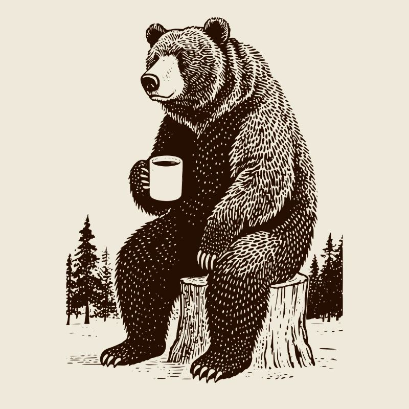 Tired Coffee Bear