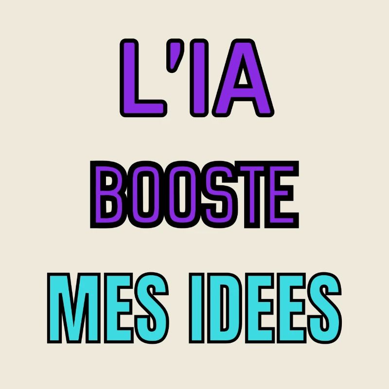 Futuristic quote "AI boosts my ideas"