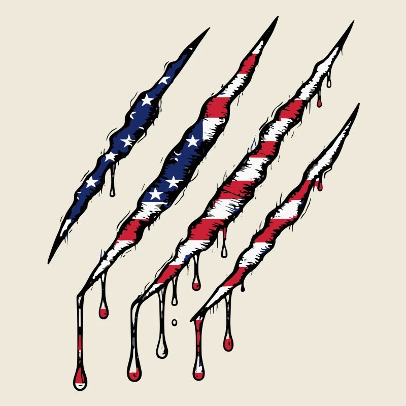 Scratch USA Flag Scratch Trace