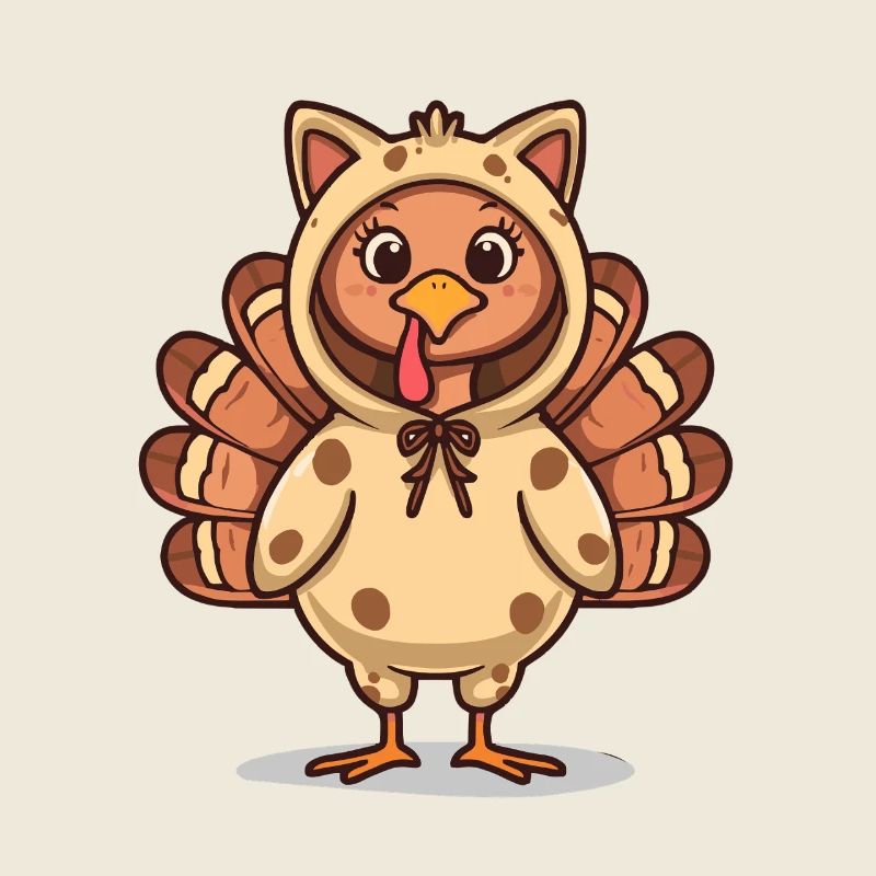 Drôle de chat de dinde Thanksgiving