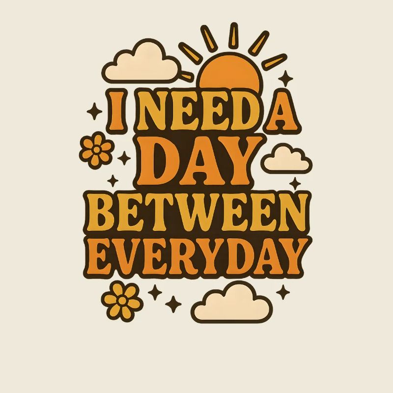 I Need a Day Between Everyday Funny Saying