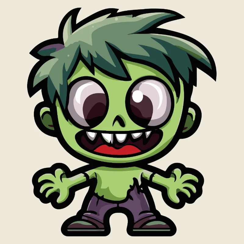 Zombie Halloween Niedlich Comic