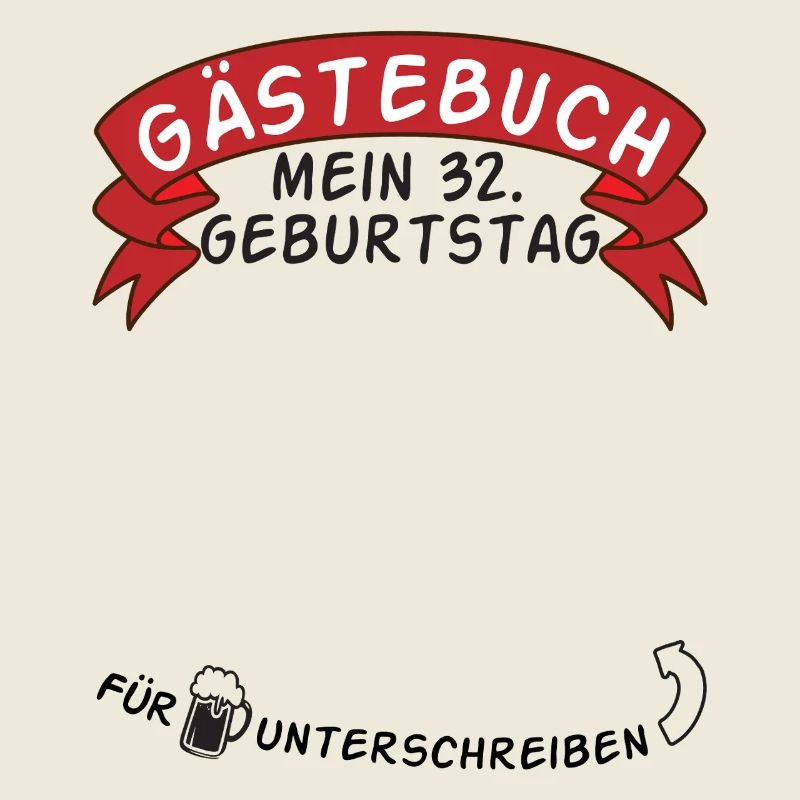 Gästebuch Mein 32. Geburtstag Geschenkidee