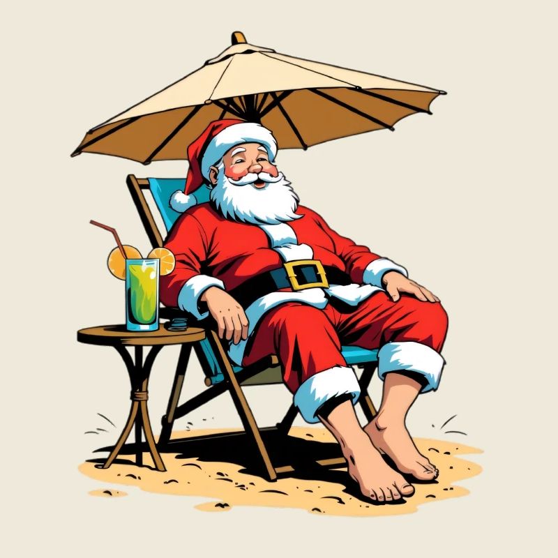 Beach Santa Claus vacation