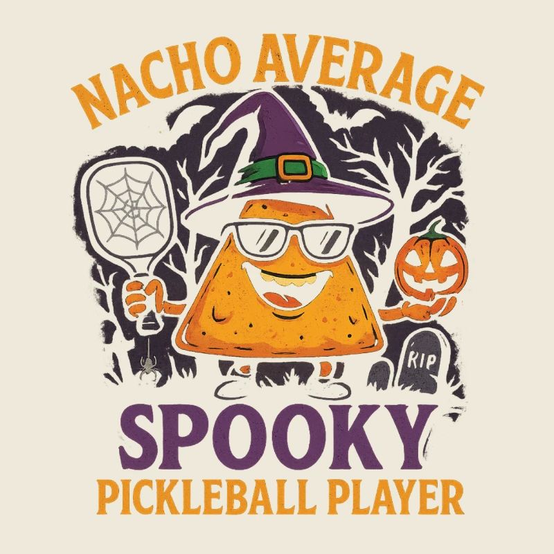 Nacho Average Spooky Pickleball Design
