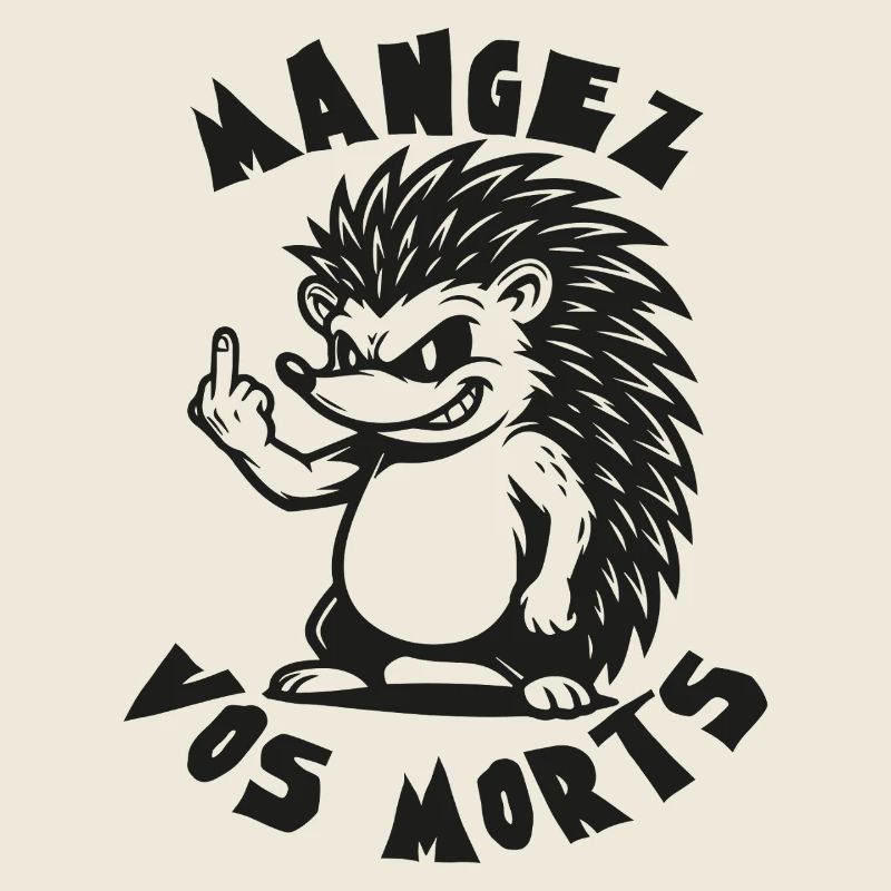 Hérisson insolent doigt levé