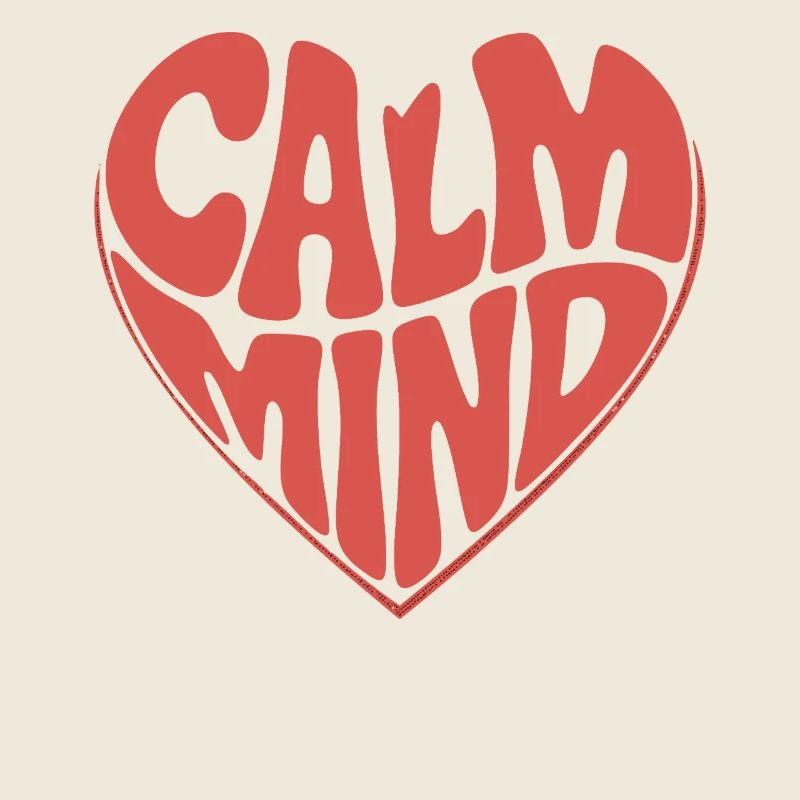 Calm Mind – Retro Herz Design