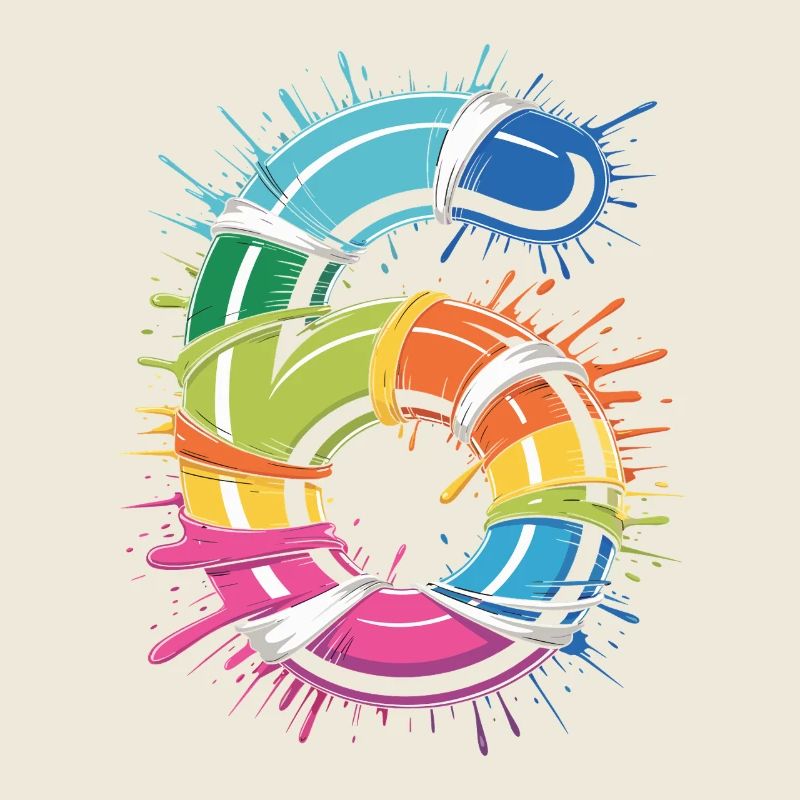 Regenbogen Rettungsring Splash