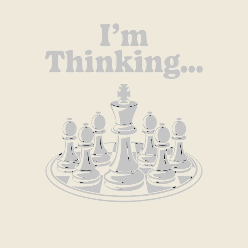 Je pense... Citation d’humour de jeu d’échecs
