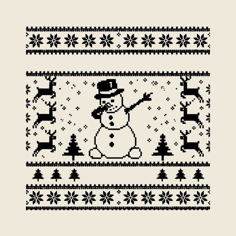 Dabbing Christmas Man Art Christmas