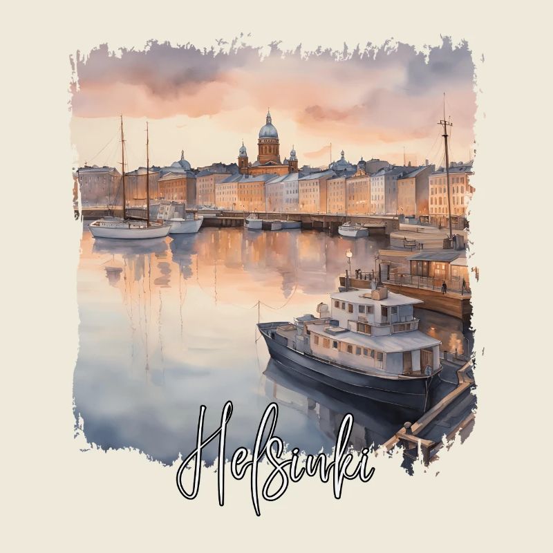 Aquarelle d’Helsinki, Helsinki Finlande