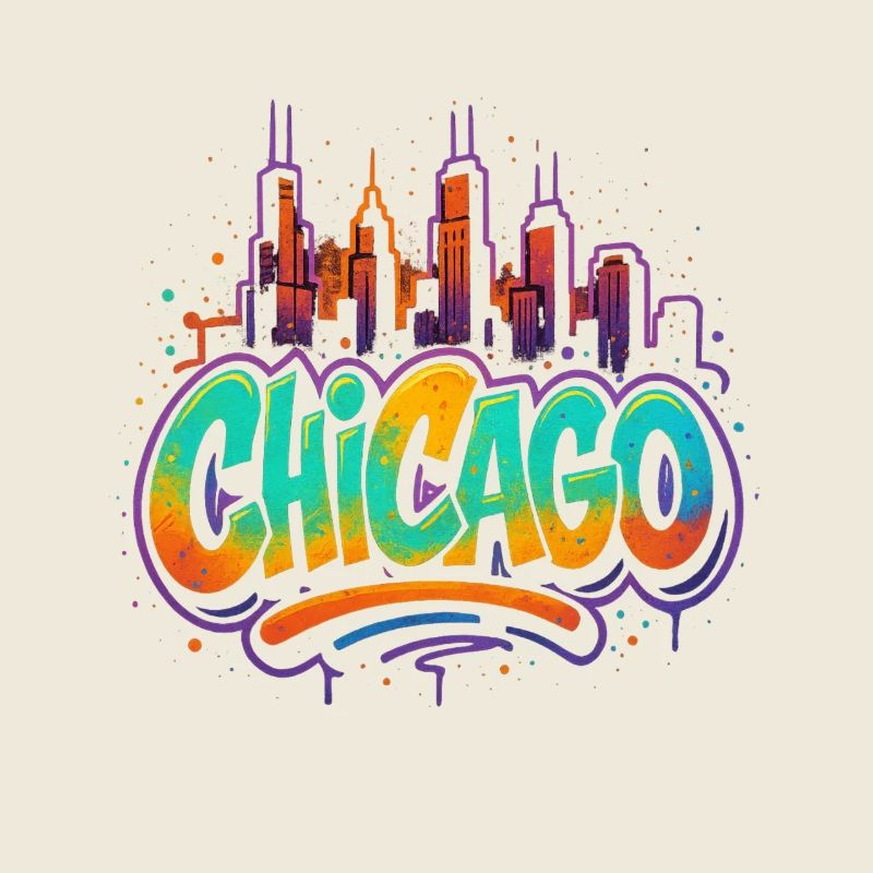Chicago Graffiti Skyline