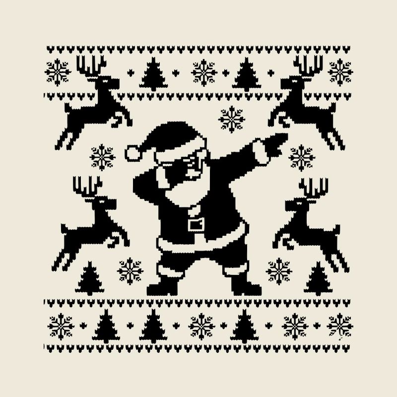 Dabbing Christmas Man Ugly Christmas