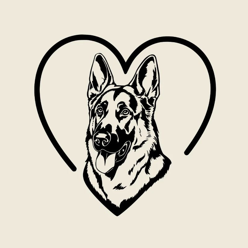 Deutscher Schäferhund Illustration