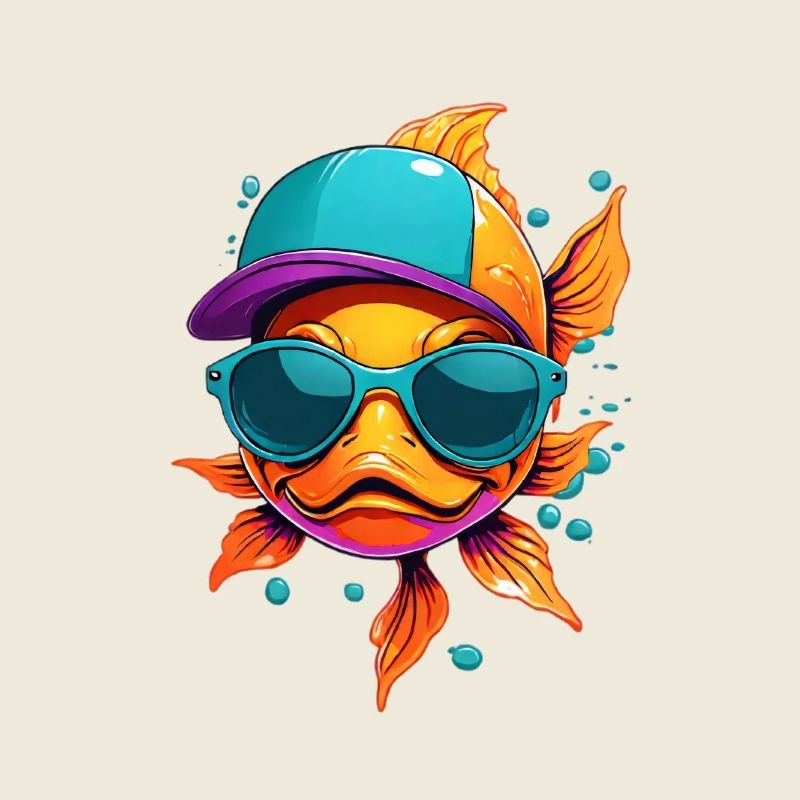 Sommerfisch mit Sonnenbrille