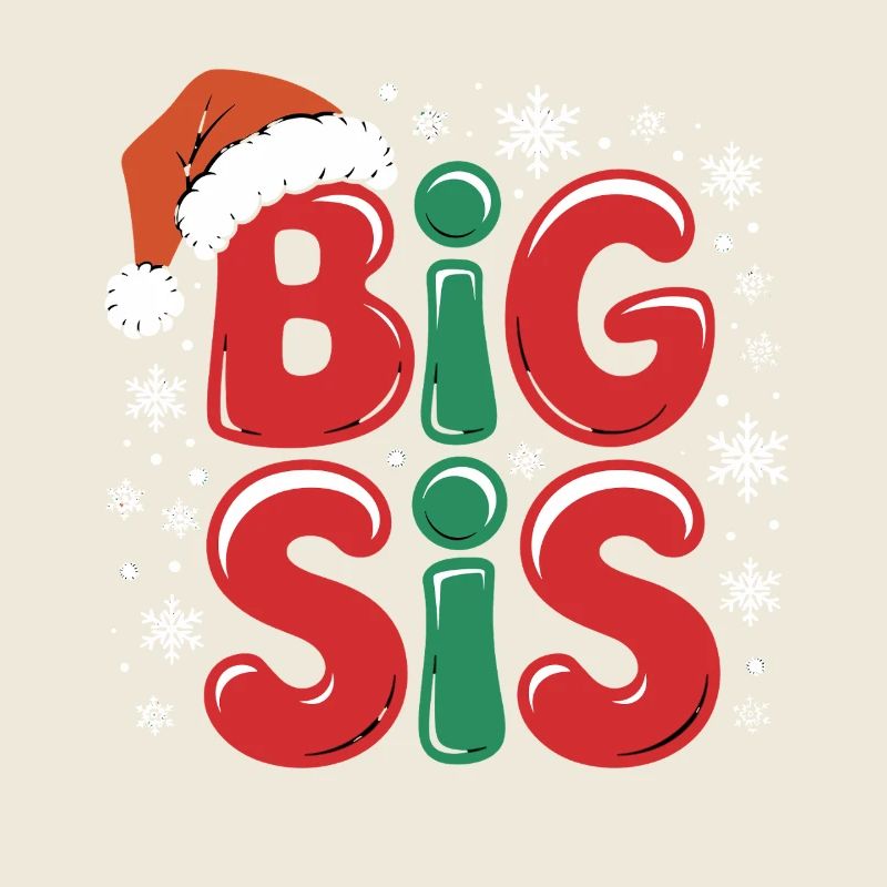 Große Schwester Weihnachtsmotiv Schnee