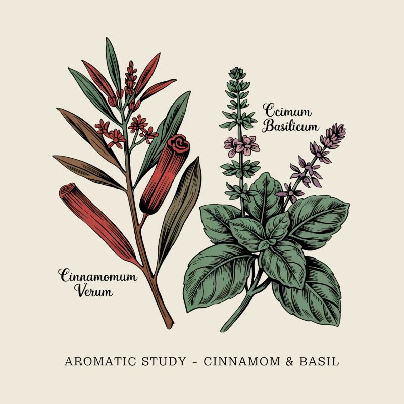 Cinnamon & Basil - Botany