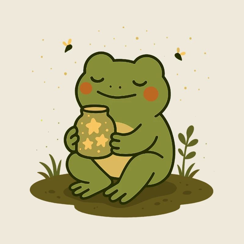 Frog with Star Glass – Magical Design