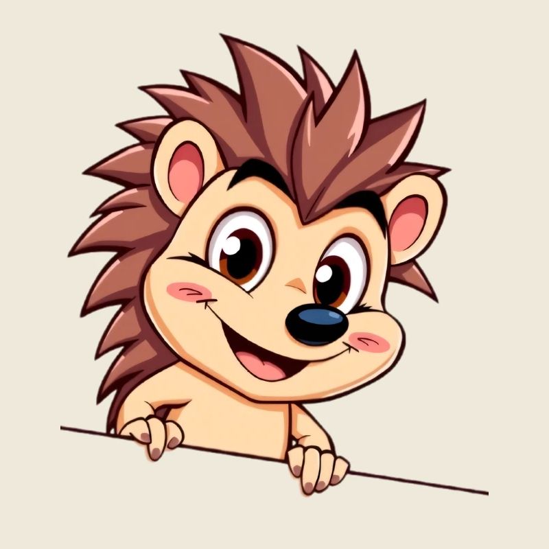 Nimble hedgehog on a wire