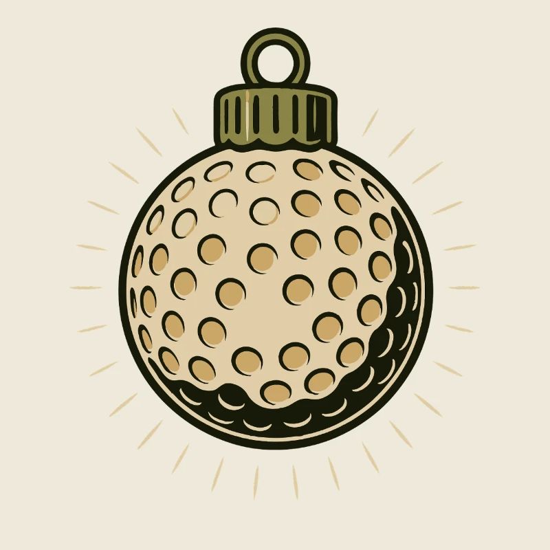 Conception de balle de Noël de golf drôle