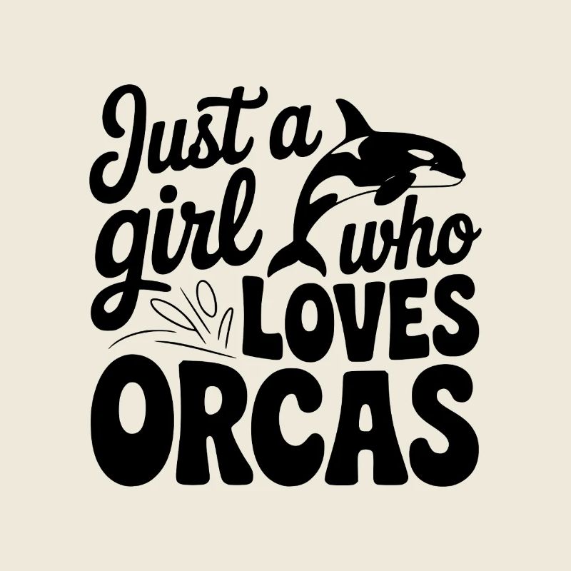 Nur ein Mädchen, das Orcas liebt