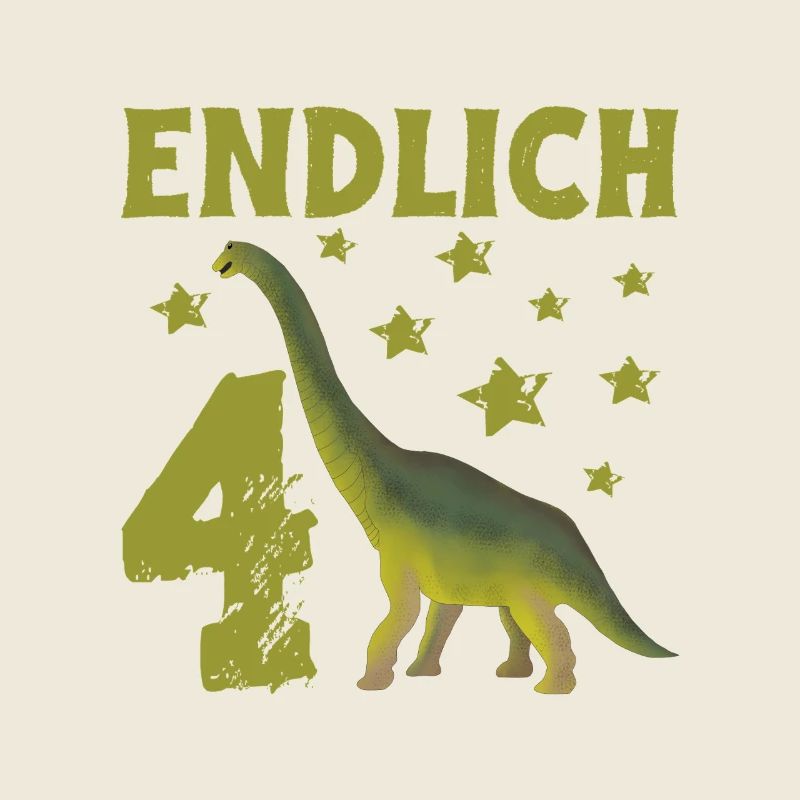 4 Jahre alt Geburtstag Junge Dino Vulkan