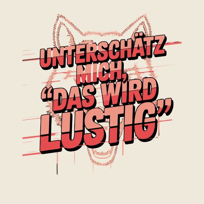  Unterschätz Mich Das Wird Lustig Wolf Spruch