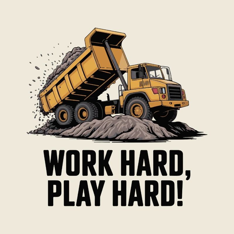 Work Hard Play Hard Dump Truck