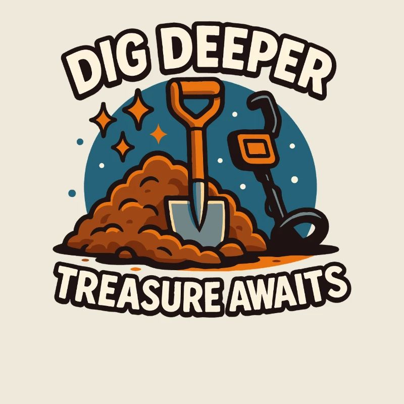 Dig Deeper Treasure Awaits Funny Detectorist