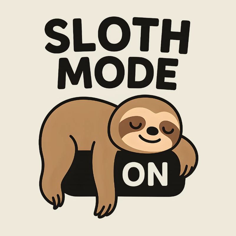 Sloth Fashion On Sloth Resting Relaxation Saying