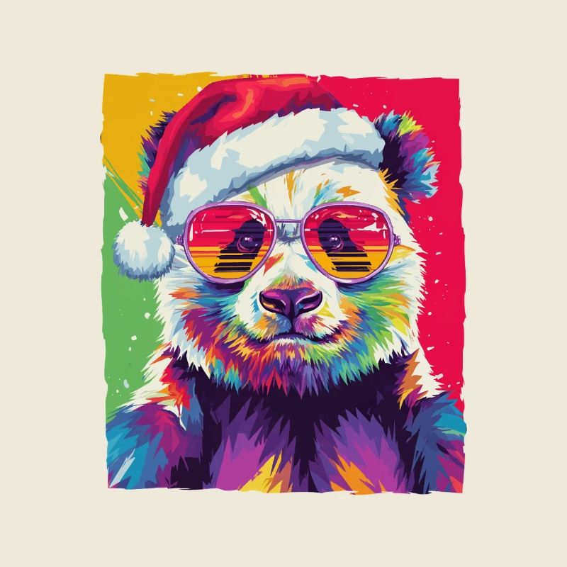 Portrait de Noël du panda