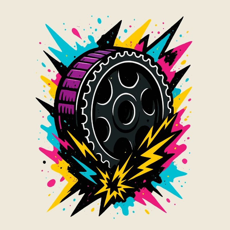 Roue de drift néon, réglage de l’orage, course