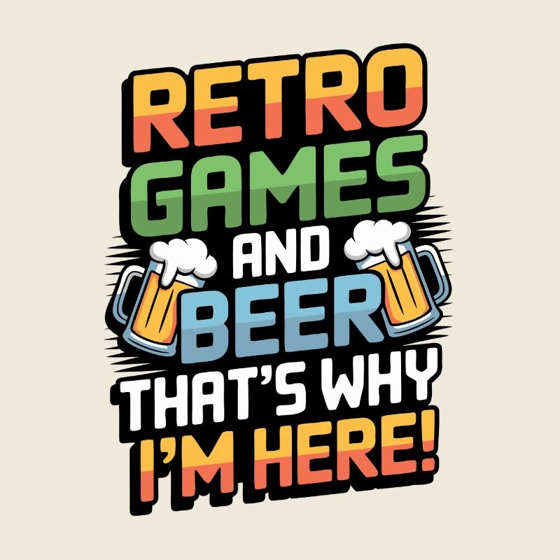 Retro-Spiele und Bier, deshalb bin ich hier.