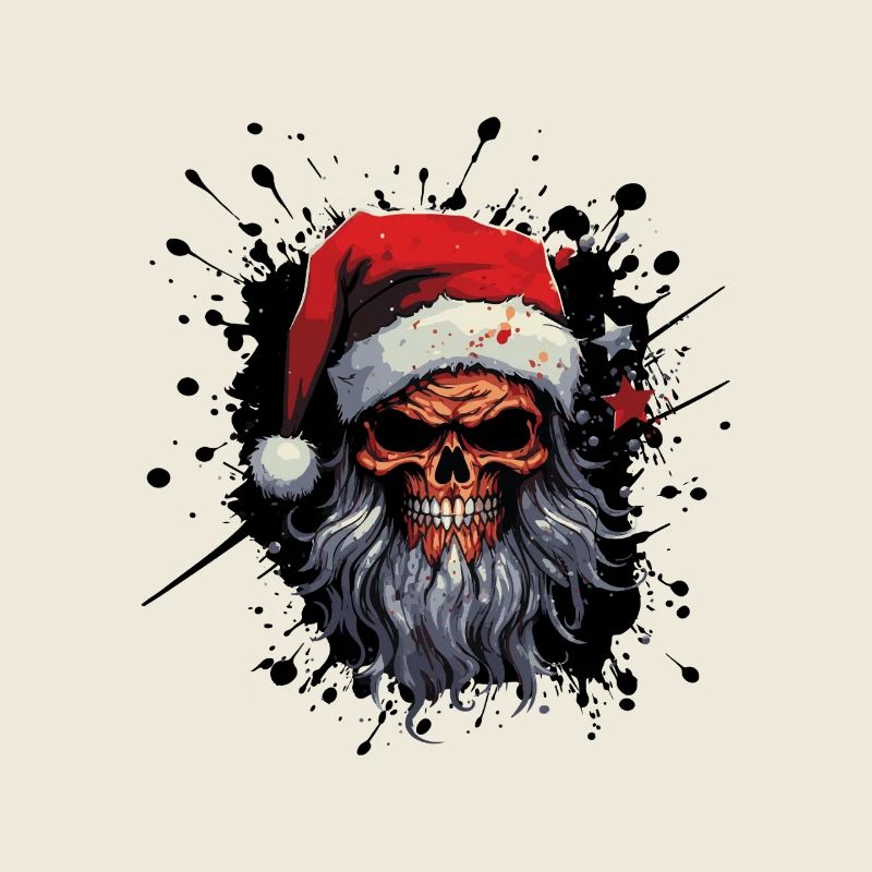 Santa's Skull Gothic Christmas