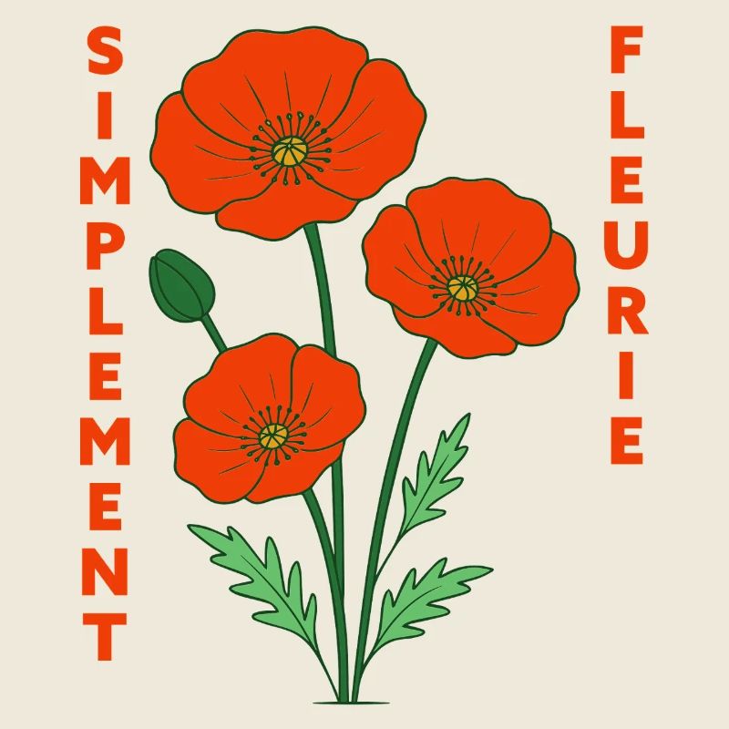 Simplement fleurie - Illustration florale rétro