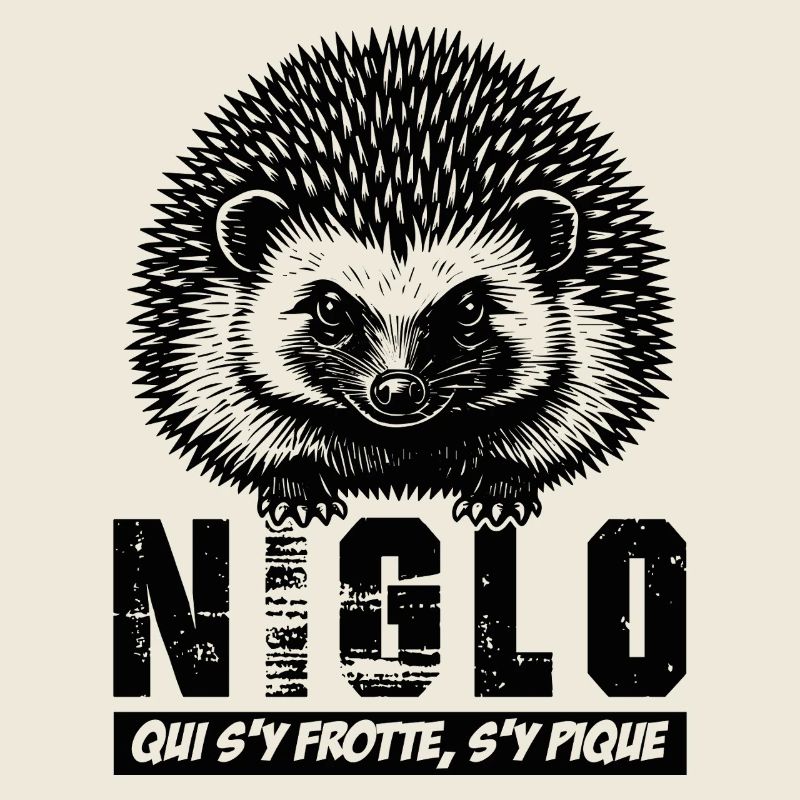 Igel – NIGLO, der sich daran reibt, wird gestochen,