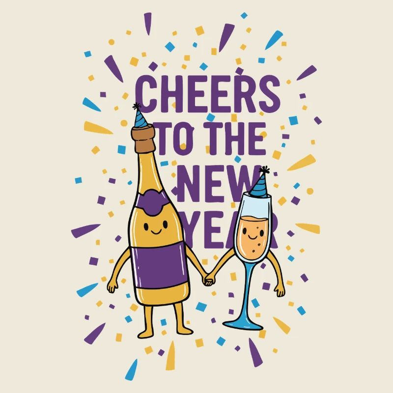 Cheers To The New Year Celebration Festivity