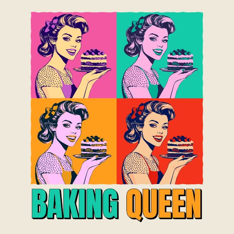 Cuisson Gâteau Cuisson Reine Cuisson Fée Boulanger Pop Art