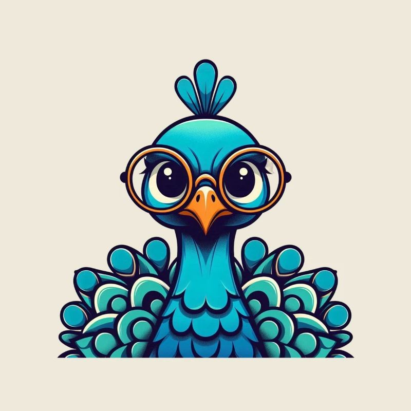 Blue Peacock Motif Peacock Wheel Peacock Lovers