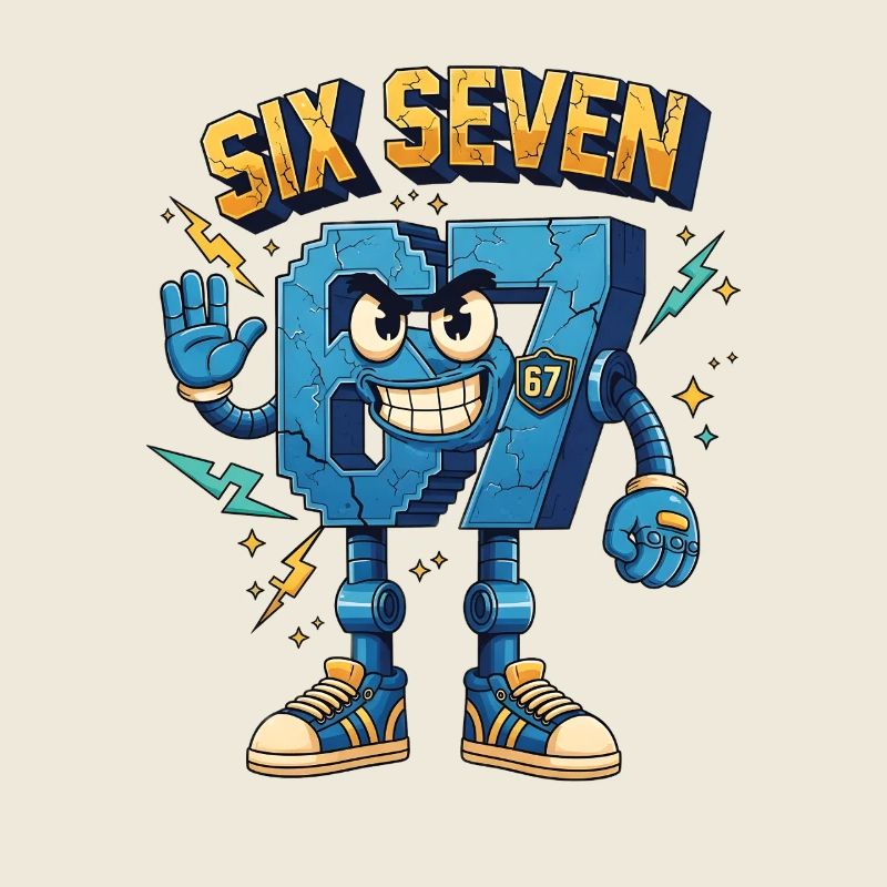 67 Six Seven Sixty-Seven Robot Comic Number