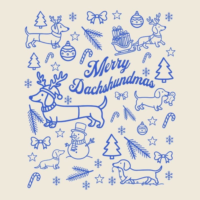 Dachshund Christmas Fun Pattern