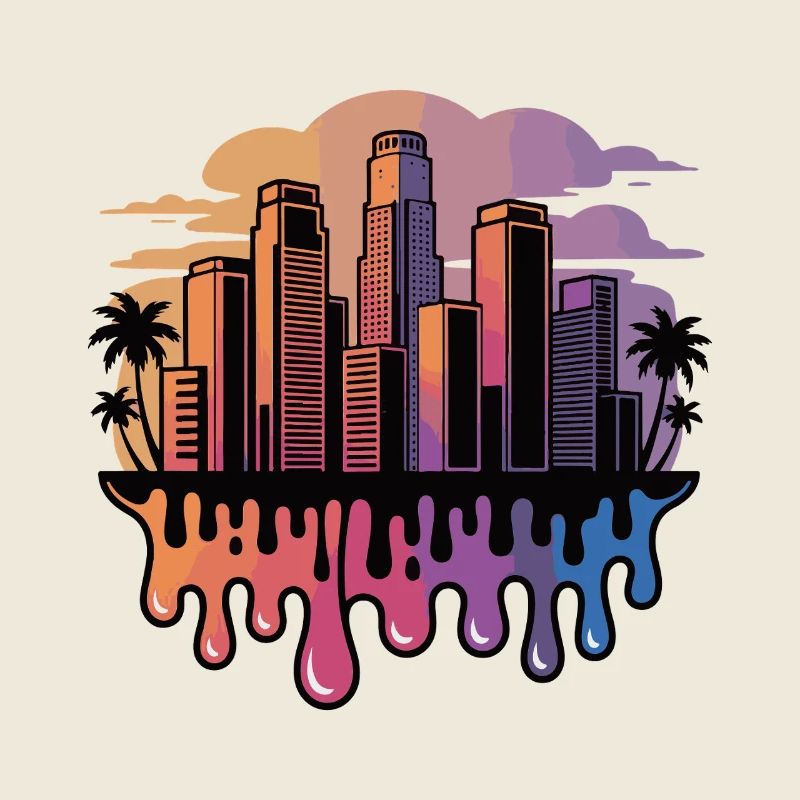 Gradient Skyline Drops