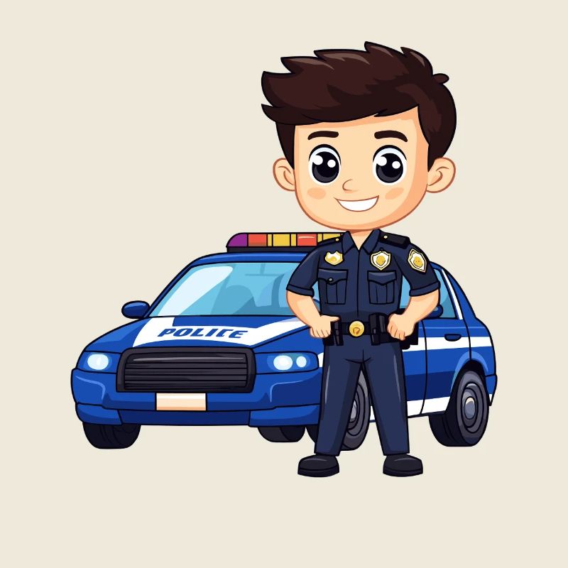 Polizeiheld Karikatur